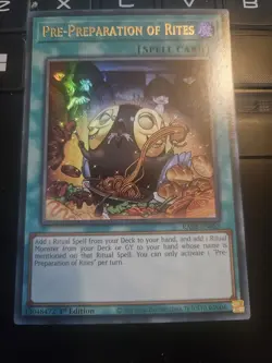 Yugioh Pre-Preparation of Rites RA01-EN055 Ultra Rare 1st Edition NM - Image 1