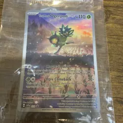 Teal Mask Ogerpon SVP123 Full Art Black Star Promo Pokemon Card SEALED - Image 1
