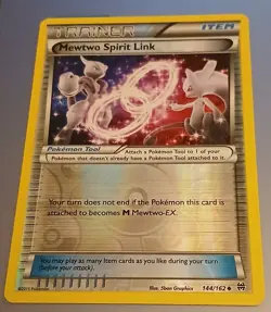 Mewtwo Spirit Link 144/162 Reverse Holo XY Breakthrough Pokemon Card 2015 NM/LP - Image 1