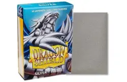X10 (60-Pk) Dragon Shield Card Sleeves SILVER MATTE Small/Mini Size Japanese - Image 1