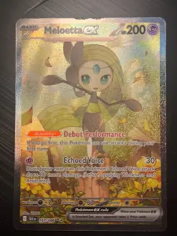 Meloetta EX 167/086 Full Art Holo Ultra Rare - Black & White Pokemon Card NM - Image 1