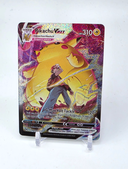 Unofficial Custo SPARKLING HOLO Pikachu VMax Pikachu Card READ DESCRIPTION BELOW - Image 1