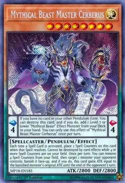Mythical Beast Master Cerberus - 1st Edition 2018 Mega-Tins Mega Pack MP YuGiOh - Image 1
