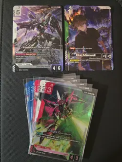 gundam card game duo R+ and freedom LR +extras - Image 1