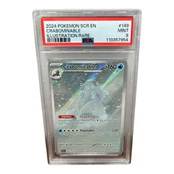 2024 PSA 9 Mint Pokemon SCR Crabominable Illustration Rare #149 Holofoil Card - Image 1