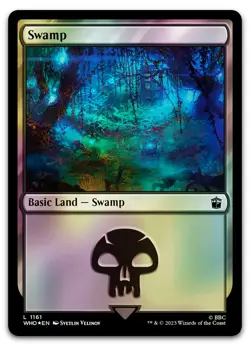 Swamp (1161) (Surge Foil) #1161 (LP) Doctor Who WHO Magic MTG - Image 1