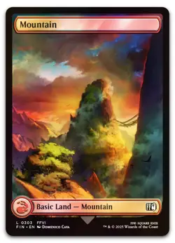 Mountain (0303) #303 (Foil) (NM) Final Fantasy FIN Magic MTG - Image 1