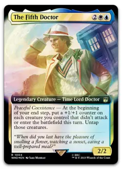 The Fifth Doctor (Extended Art) (Surge Foil) #1004 (NM) Doctor Who WHO Magic MTG - Image 1