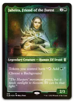 Jaheira, Friend of the Forest (Foil Etched) #518 NM Baldur's Gate CLB Magic MTG - Image 1
