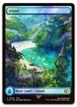 Island (0298) #298 (Foil) (NM) Final Fantasy FIN Magic MTG - Image 1