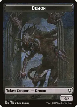 Foil Treasure/Demon Token, MTG, Baldur's Gate Token, Magic - Image 1