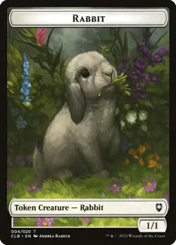 Foil Treasure/Rabbit Token, MTG, Baldur's Gate Token, Magic the Gathering - Image 1