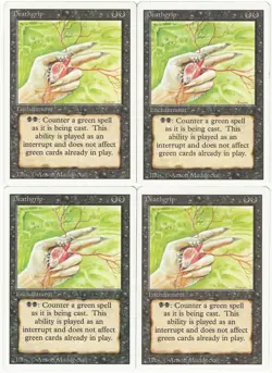 MTG Deathgrip x4 Revised Edition Uncommon NM/LP Playset - Image 1