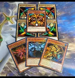 YUGIOH TCG! EXODIA & EGYPTIAN GOD CARDS OBELISK SLIFER RA - 8 CARD SET LDK2 NM - Image 1