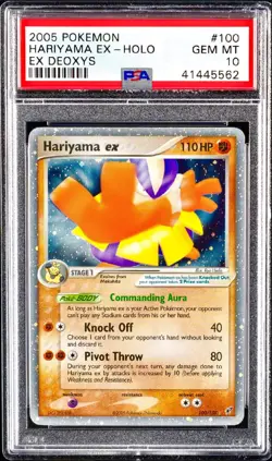 Hariyama EX RARE HOLO EX DEOXYS INVESTMENT SSP POKEMON GEM MINT PSA 10 - Image 1