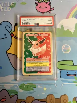 Japanese Pokemon PSA 1997 Topsun Eevee Blue Back Mint 9 - Image 1