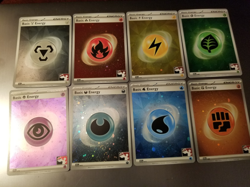 MINT set of 8 Pokemon TCG Prize Pack Stamped Cosmos HOLO Energies SWIRLS! - Image 1