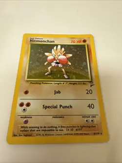 Pokemon TCG Hitmonchan Holo 8/130 Base Set 2 - Image 1