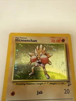 Pokemon TCG Hitmonchan Holo 8/130 Base Set 2 - Image 2