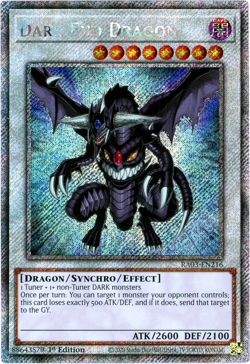YuGiOh! Dark End Dragon RA03-EN216 - Platinum Secret Rare 1st Edition - NM/M - Image 1