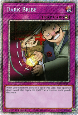 YuGiOh! Dark Bribe RA03-EN187 - Platinum Secret Rare 1st Edition - English NM/M - Image 1