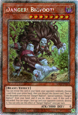 YuGiOh! Danger! Bigfoot! - RA03-EN019 - Platinum Secret Rare - 1st Edition - Image 1