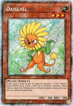 YuGiOh! Dandylion - RA03-EN211 Platinum Secret Rare 1st Edition - English NM/M - Image 1