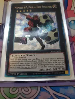 YuGiOh - Number 67: Pair-A-Dice Smasher - JUSH-EN058 - Collectors - 1st - NM - Image 2