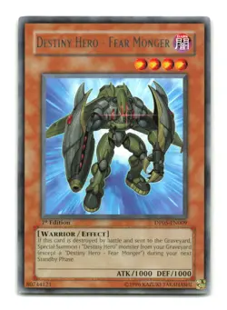Destiny Hero - Fear Monger - DP05-EN009 Rare - YuGiOh-LP - Image 1