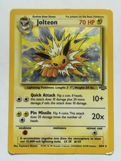 Pokemon Card - Jolteon Jungle 1st Edition 4/64 Holo Rare Vintage - Image 1