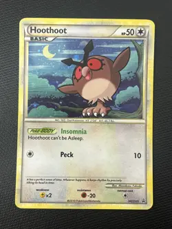 Hoothoot HGSS05 Promo Holo Rare Pokemon Trading Card Game LP+ - Image 1