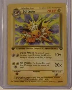 Jolteon 20/64 Jungle Set Non-Holo Rare Card 1st Edition WOTC Pokemon TCG - Image 1