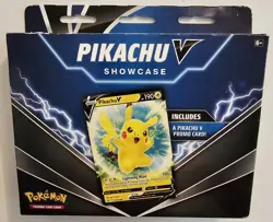 2022 POKEMON PIKACHU V SHOWCASE TCG 3 BOOSTER PACKS & 1 PIKACHU V PROMO CARD - Image 1