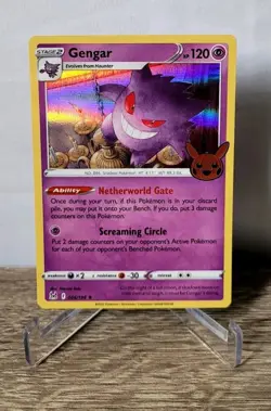 Gengar - 066/196 - Holo Rare Halloween Stamp Trick or Trade 2023 Pokemon Card - Image 1