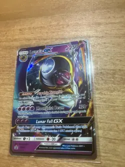 Lunala GX Full Art Holo SM17 Black Star Promo Near Mint Pokemon Card TCG - Image 1