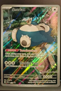 Snorlax - 051 (Pokemon Center Exclusive) 051 Sv: Scarlet & Violet Promo Card NM - Image 3