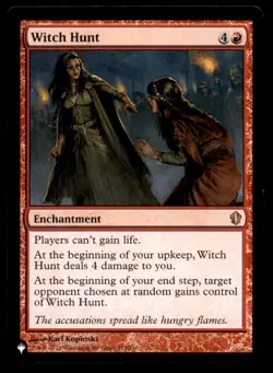 MTG Witch Hunt LP Light Play The List - Image 1