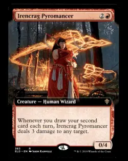 MTG Irencrag Pyromancer LP Light Play Throne of Eldraine - Image 1