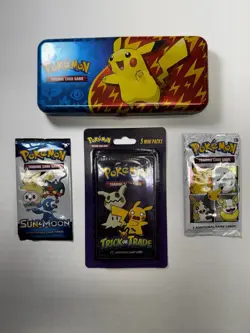 Pokemon Tin Lot Sealed Trick or Trade Pack + Sun & Moon + Promo Packs - Image 1