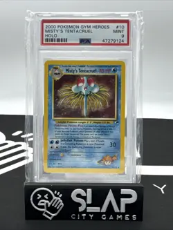 Pokemon 2000 Gym Heroes Misty's Tentacruel Holo 10/132 PSA Graded Mint 9 SWIRL - Image 1