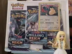Pokemon Sword Shield Chilling Reign 3-Pack Blister Snorlax - Image 1