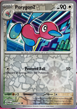 Porygon2 Reverse Holo - 143/182 - Paradox Rift Pokemon 2023 - Image 1