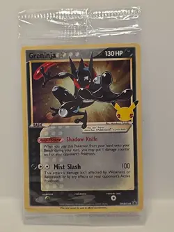 Pokemon Greninja Gold Star Promo SWSH144 Celebrations ETB Promo Factory Sealed 2 - Image 1