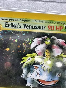 2000 Erika’s Venusaur 4/132 Gym Challenge Holo Rare PSA 8 Pokemon TCG SWIRL - Image 2