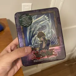 Yugioh 2002 Collectors Tin, Kaiba, Blue Eyes White Dragon, New, Factory Sealed - Image 1