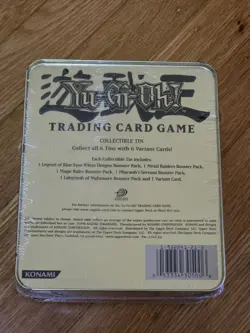 Yugioh 2002 Collectors Tin, Kaiba, Blue Eyes White Dragon, New, Factory Sealed - Image 3