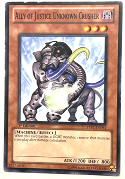 YuGiOh! - Ally of Justice Unknown Crusher - STBL-EN094 1st Edition Common - Image 1