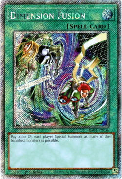 YuGiOh! Dimension Fusion RA03-EN136 - Platinum Secret Rare 1st Edition - NM/M - Image 1