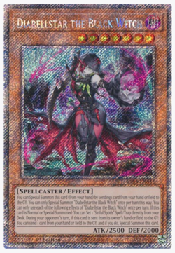 YuGiOh! Diabellstar the Black Witch RA03-EN032 Platinum Secret Rare 1st Edition - Image 1