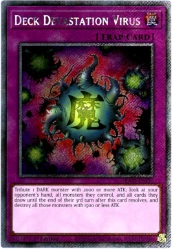 YuGiOh! Deck Devastation Virus RA03-EN150 Platinum Secret Rare 1st Edition NM/M - Image 1